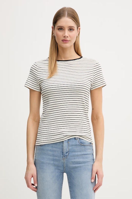 United Colors of Benetton t-shirt damski bawełniany beżowy 339PD10BX