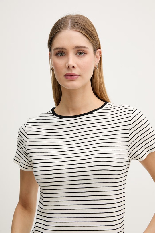 United Colors of Benetton t-shirt damski bawełniany beżowy 339PD10BX