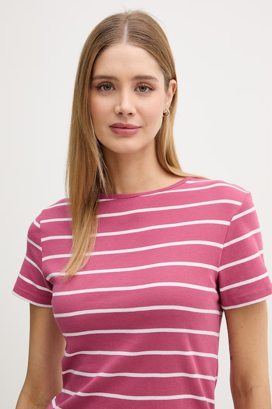 United Colors of Benetton t-shirt damski bawełniany różowy 339PD10BX