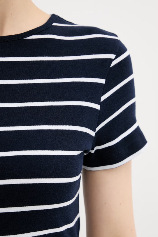 United Colors of Benetton t-shirt damski bawełniany 339PD10BX granatowy