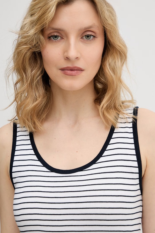 United Colors of Benetton τοπ γυναικείο βαμβακερό σκούρο μπλε 339PDH018