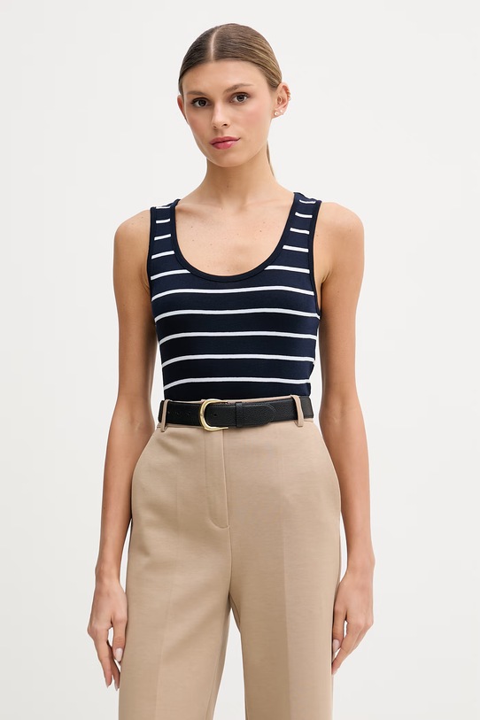 United Colors of Benetton top damski bawełniany granatowy 339PDH018