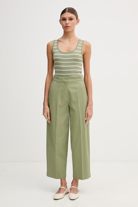 United Colors of Benetton top damski bawełniany 339PDH018 zielony SS26