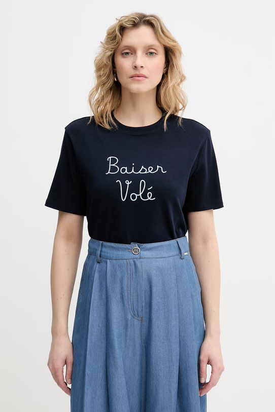 United Colors of Benetton t-shirt damski granatowy 31NMD10C9