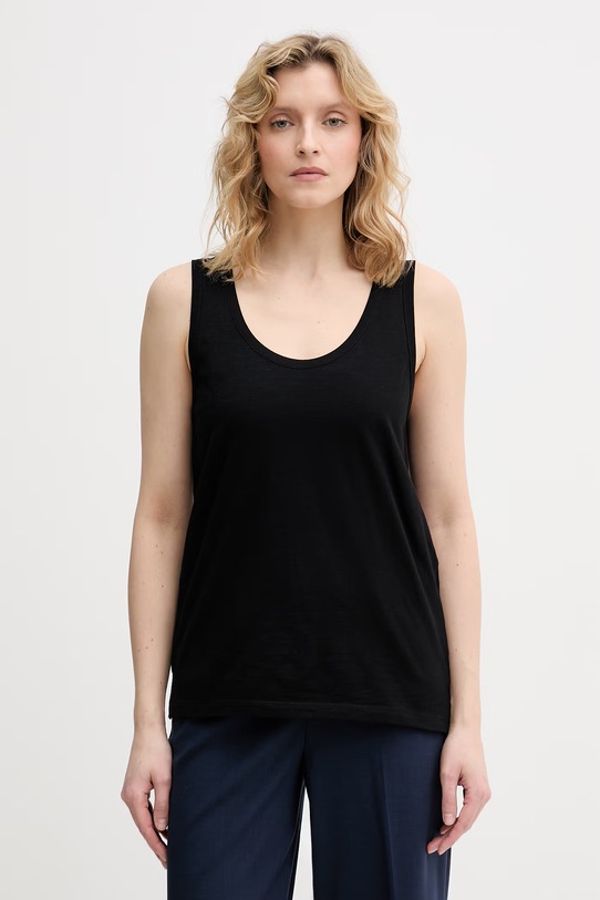 United Colors of Benetton Top za žene od pamuka crna 3BVXDH01A