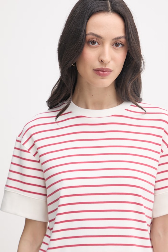 United Colors of Benetton t-shirt damski z bawełny czerwony 3FLCD10CG