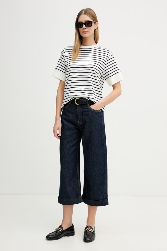 United Colors of Benetton t-shirt damski z bawełną 3FLCD10CG granatowy SS26