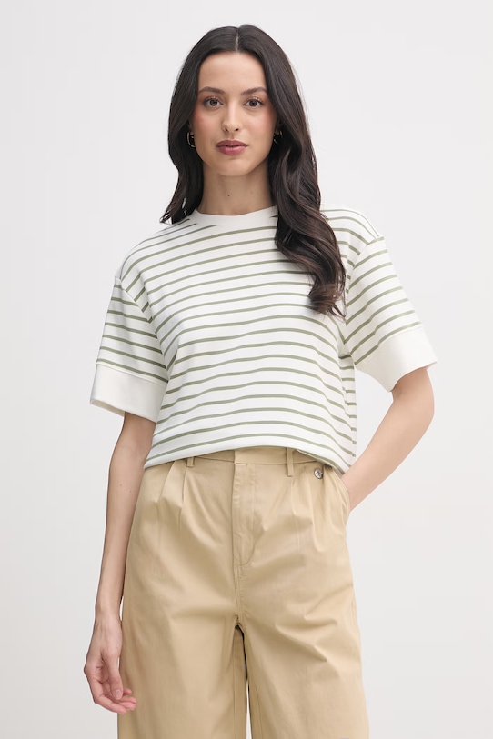 United Colors of Benetton Tričko dámske s bavlnou zelená 3FLCD10CG