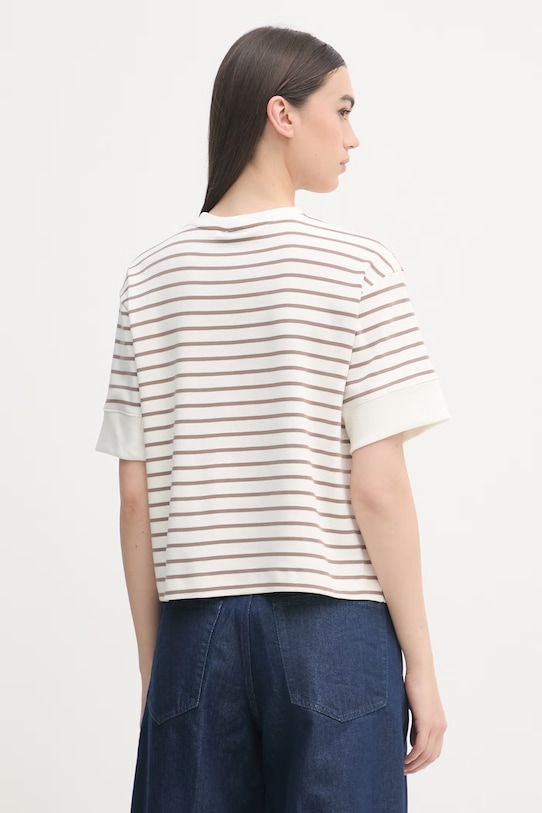 Дрехи United Colors of Benetton тениска дамска от памук 3FLCD10CG кафяв