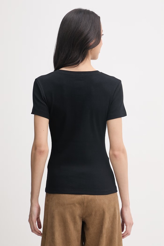 Odzież United Colors of Benetton t-shirt damski bawełniany z elastanem 3O4YD10CC czarny