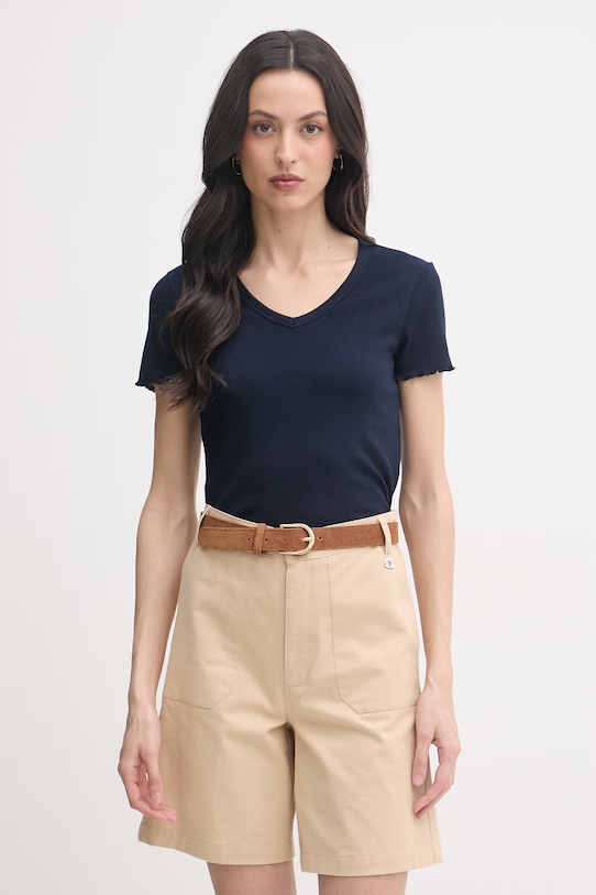 United Colors of Benetton tricou pentru femei, cu bumbac bleumarin 3O4YD4028