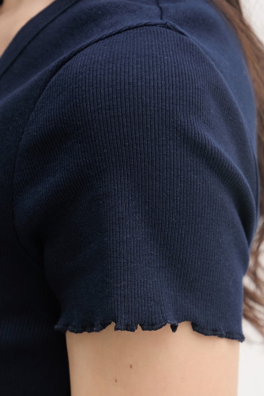 United Colors of Benetton T-shirt γυναικείο με βαμβάκι 3O4YD4028 σκούρο μπλε