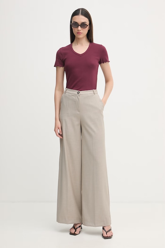 United Colors of Benetton tricou pentru femei, din bumbac 3O4YD4028 burgundia SS26