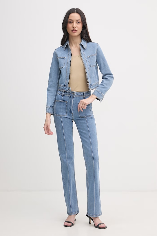 United Colors of Benetton top dámský bavlněný s elastanem 3O4YDH01B béžová SS26