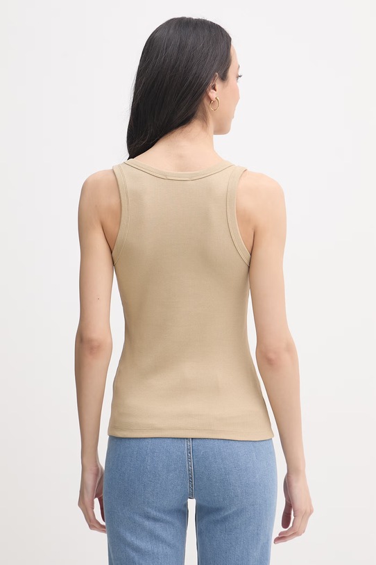 Oblečení United Colors of Benetton top dámský bavlněný s elastanem 3O4YDH01B béžová