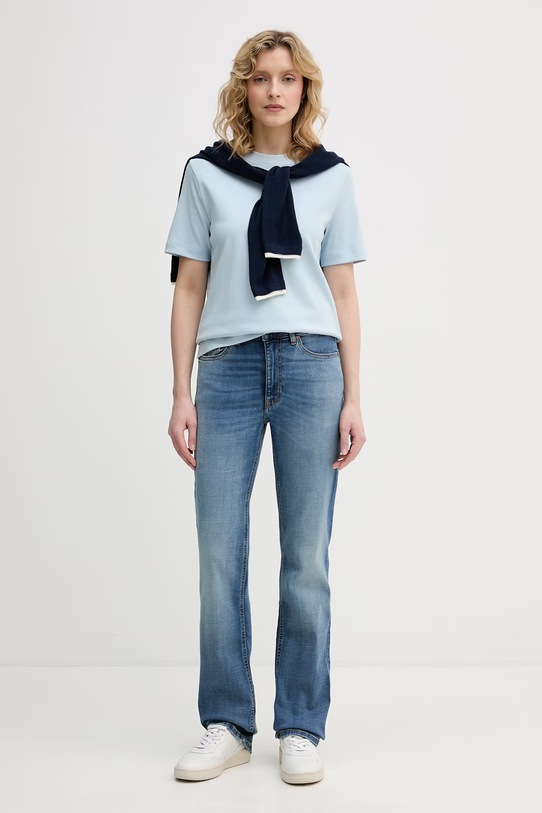 United Colors of Benetton t-shirt damski bawełniany 3T5BD10CA niebieski SS26