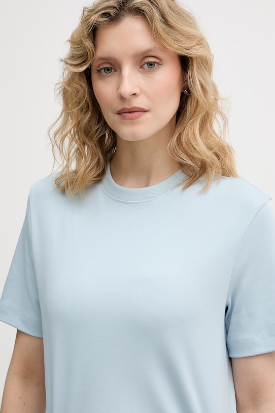 United Colors of Benetton t-shirt damski bawełniany niebieski 3T5BD10CA