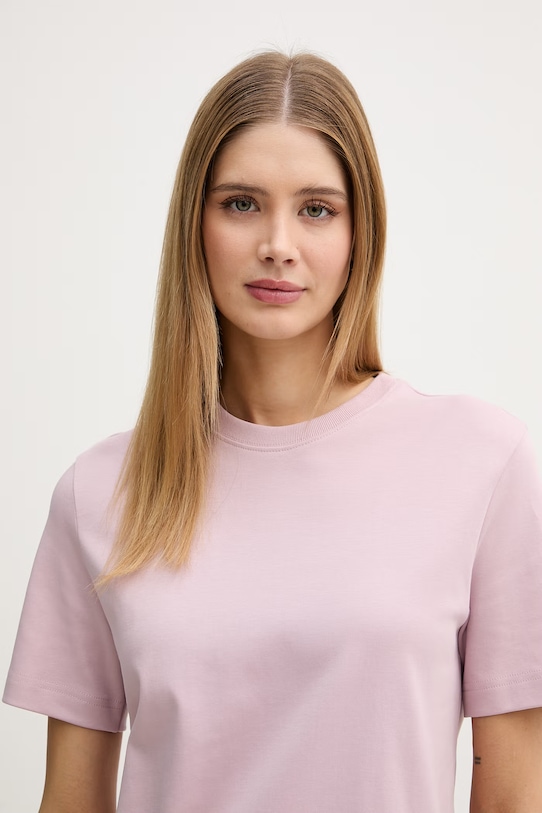 United Colors of Benetton t-shirt damski bawełniany różowy 3T5BD10CA