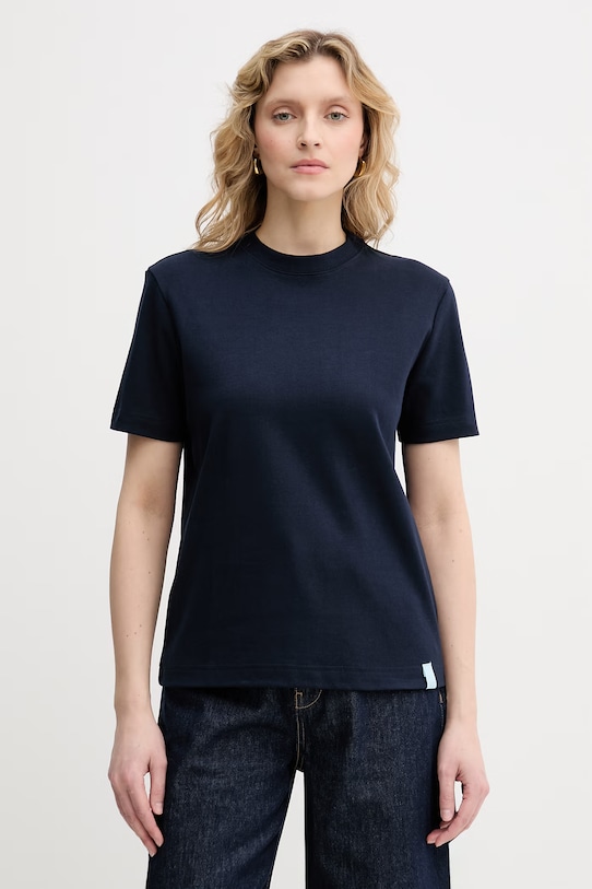 United Colors of Benetton t-shirt damski bawełniany granatowy 3T5BD10CA