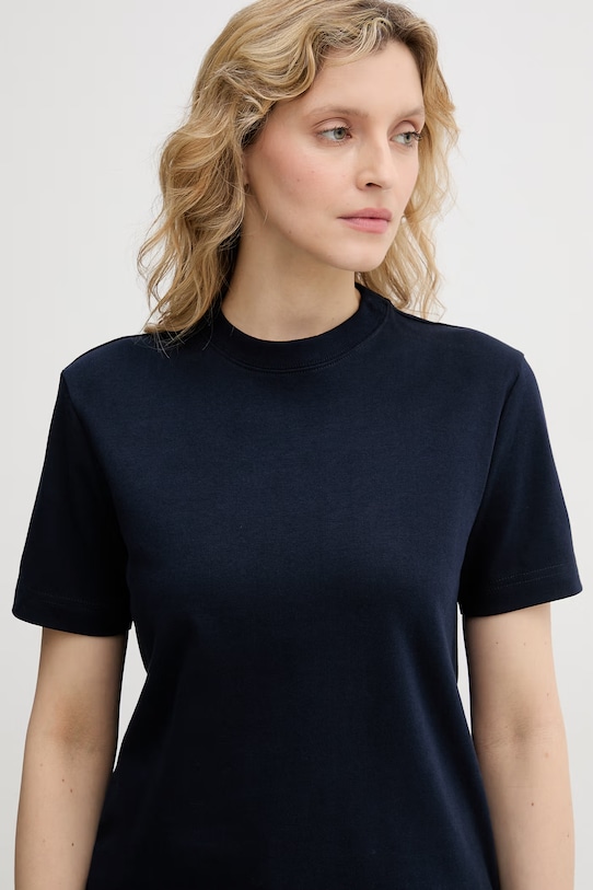 United Colors of Benetton t-shirt damski bawełniany granatowy 3T5BD10CA