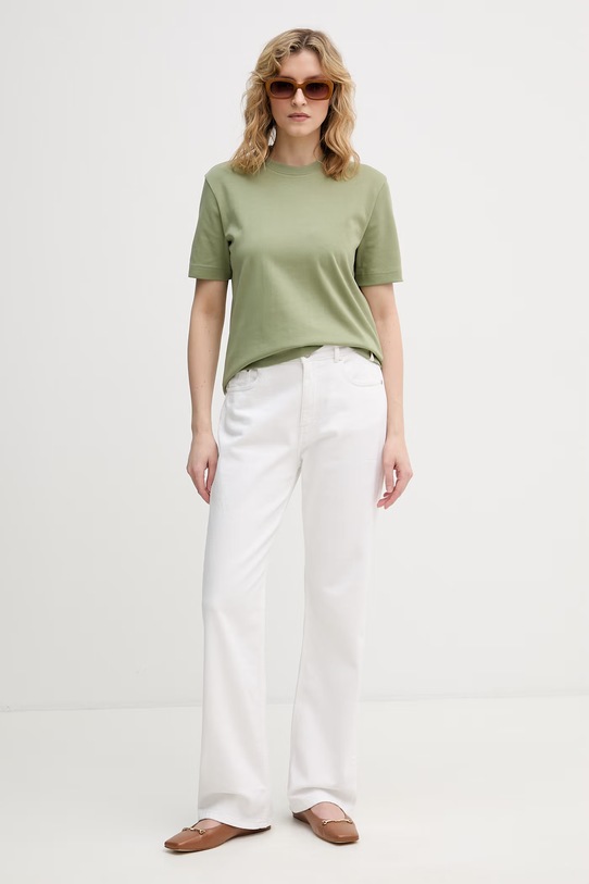 United Colors of Benetton t-shirt damski bawełniany 3T5BD10CA zielony SS26