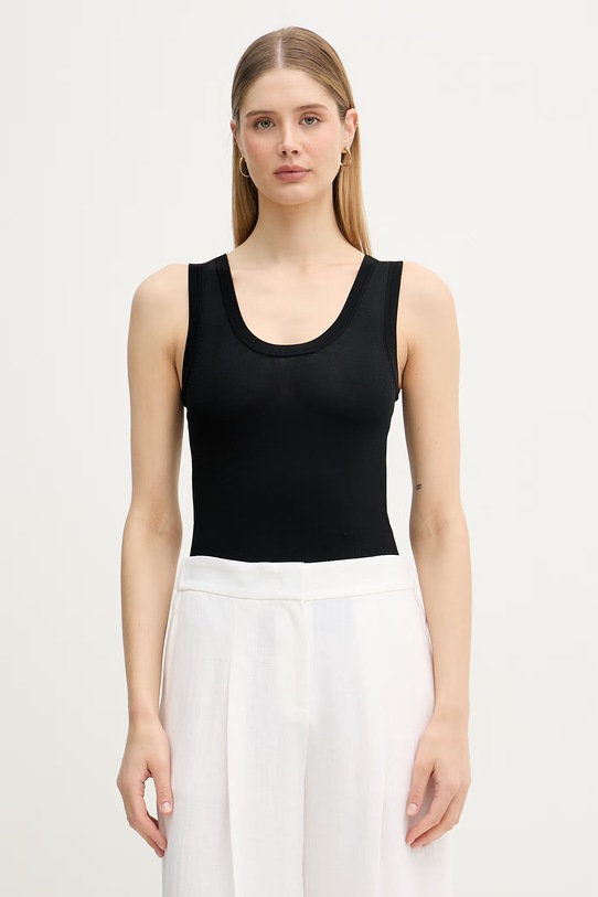 United Colors of Benetton top damski z wiskozą czarny 198XDH01I