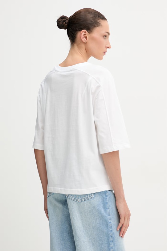 Odzież United Colors of Benetton T-shirt damski bawełniany 3096D10CM biały