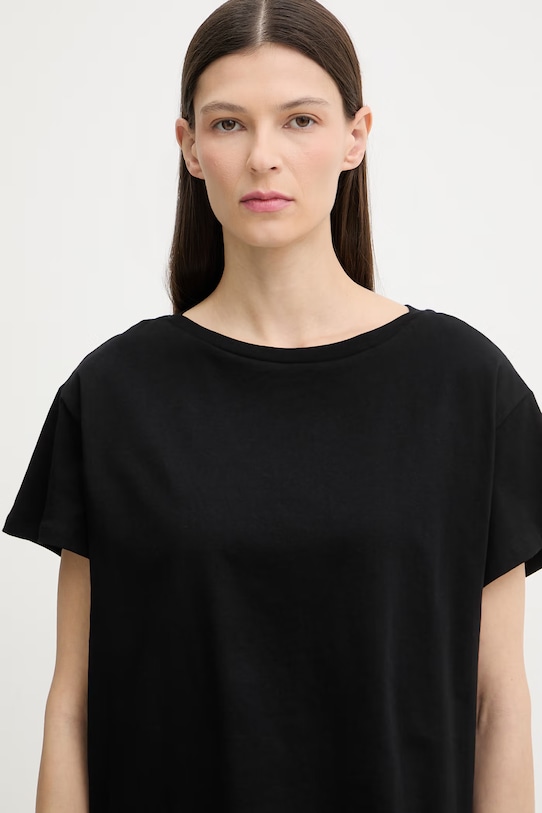 United Colors of Benetton T-shirt basic damski bawełniany czarny 3096D10CP