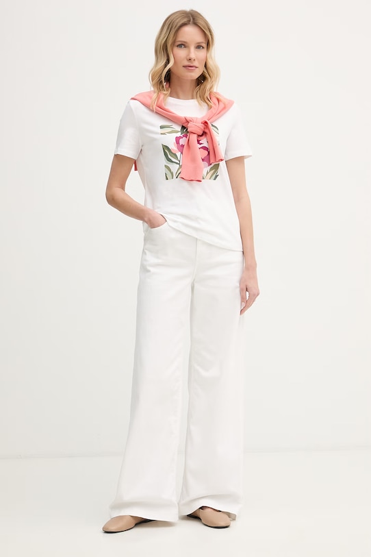 United Colors of Benetton t-shirt Γυναικείο βαμβακερό 3096D10CU λευκό SS26