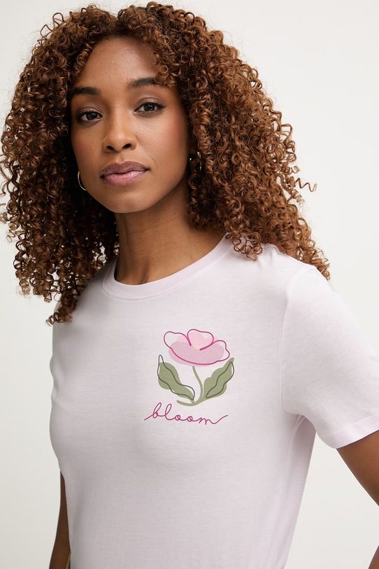 United Colors of Benetton T-shirt damski bawełniany różowy 3096D10CU