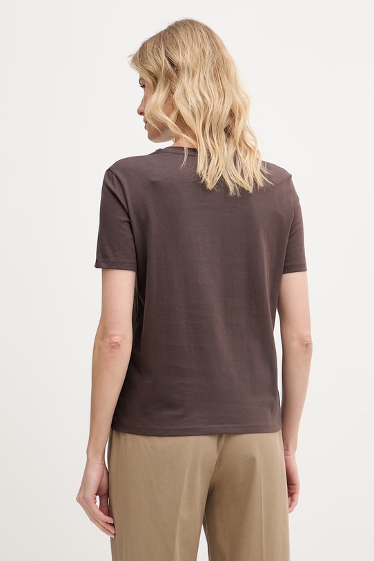 Ρούχα United Colors of Benetton T-shirt γυναικείο βαμβακερό 3096D10CU καφέ