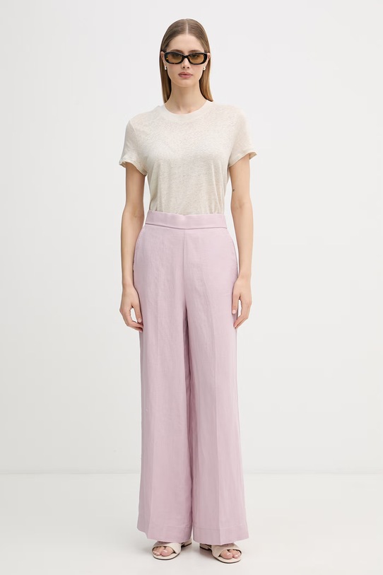 United Colors of Benetton t-shirt damski lniany 3TKEE1009 beżowy SS26