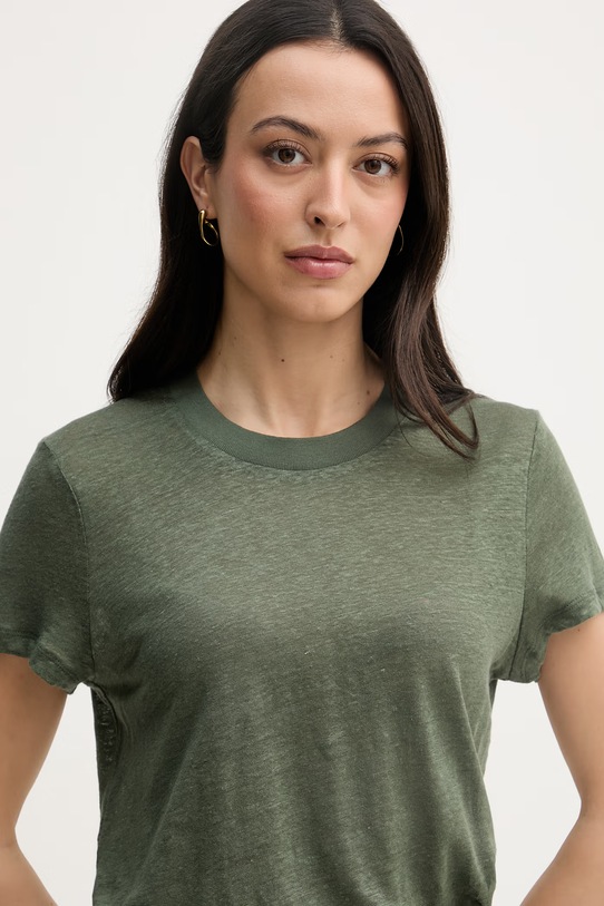 United Colors of Benetton női vászon póló zöld 3TKEE1009