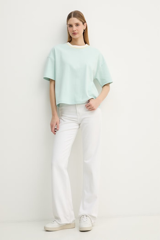 United Colors of Benetton t-shirt damski bawełniany 3WUPD10CI zielony SS26