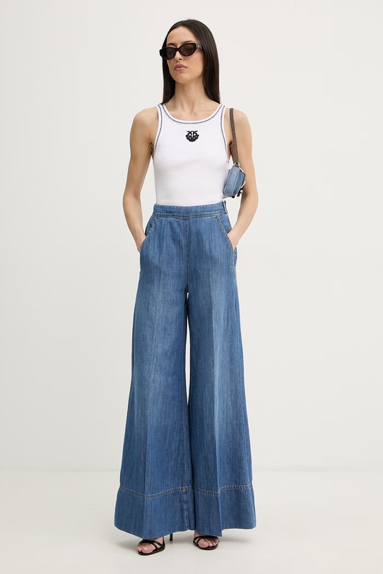 Pinko Τοπ Γυναικείο από βαμβάκι με ελαστάν 106816.A3AL λευκό SS26