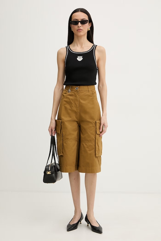 Pinko Τοπ γυναικείο βαμβάκι με ελαστάν 106816.A3AL μαύρο SS26