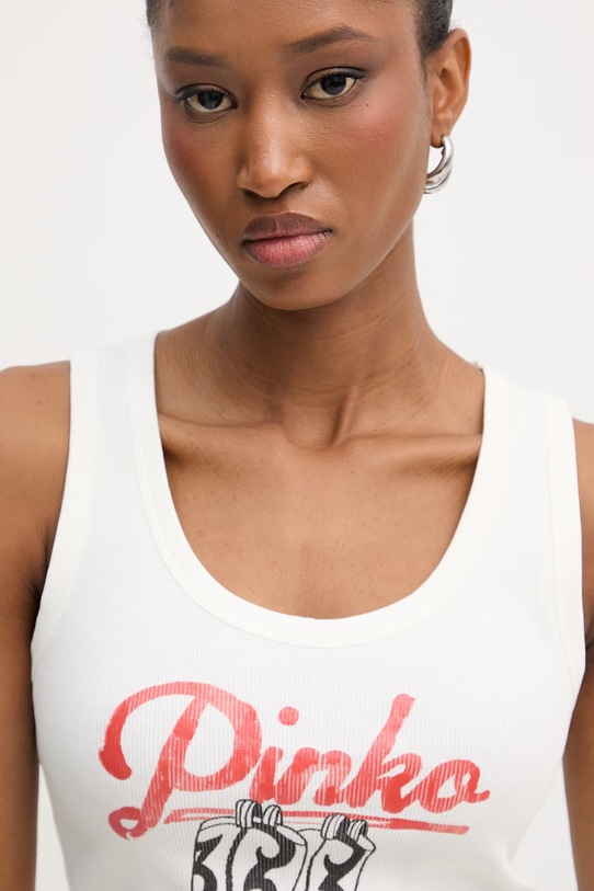 Pinko bokserka damska bawełniana beżowy 106901.A3BX