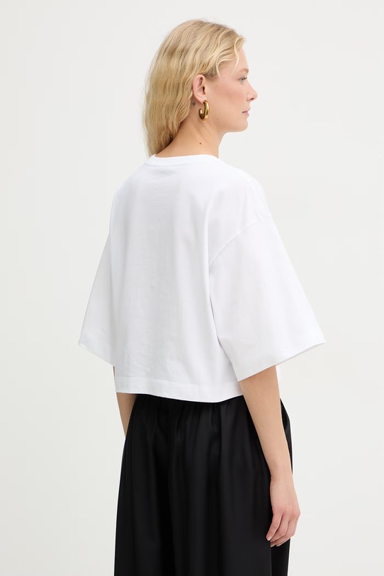 Odzież Pinko t-shirt damski bawełniany 106814.A3AM biały