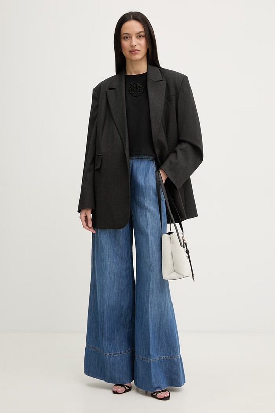 Pinko t-shirt damski bawełniany 106814.A3AM czarny SS26