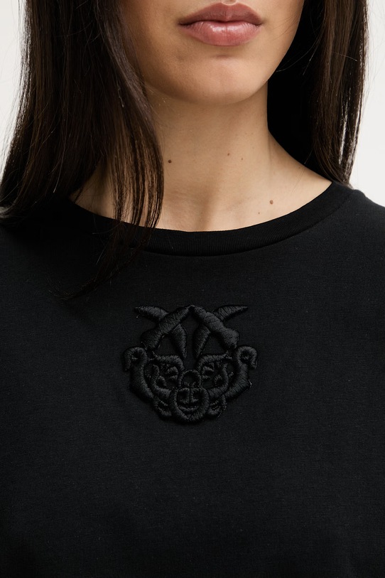 Pinko t-shirt damski bawełniany 106814.A3AM czarny