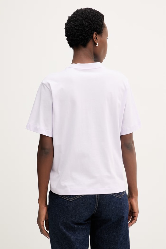 Odzież Calvin Klein Jeans t-shirt damski bawełniany LV047F801G fioletowy