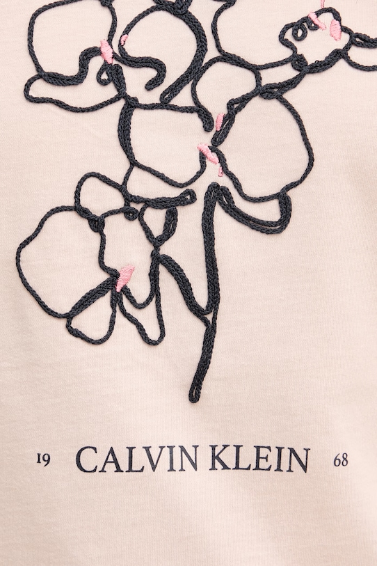 Calvin Klein Jeans t-shirt női pamut LV047F804G rózsaszín