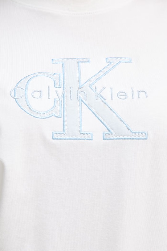 Calvin Klein Jeans osnovna kratka majica ženska bombažna LV047F829G bela