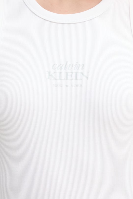 Calvin Klein Jeans top damski z bawełną LV047F239G beżowy