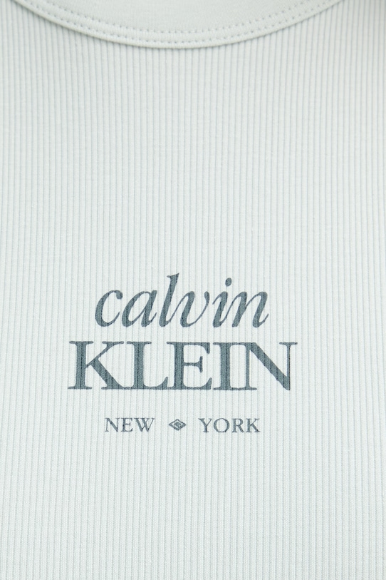 Calvin Klein Jeans Τοπ γυναικείο με βαμβάκι LV047F239G τιρκουάζ