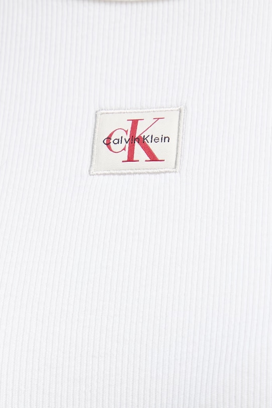 Calvin Klein Jeans top dámský bavlněný s elastanem LV047F246G béžová