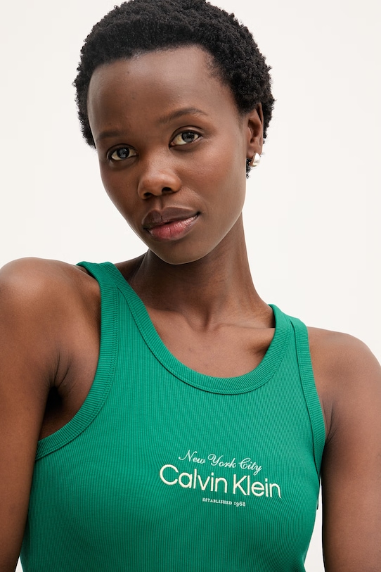 Calvin Klein Jeans top dámsky zelená LV047F816G