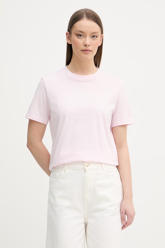 Calvin Klein Jeans majica ženska od pamuka roza LV047C811G