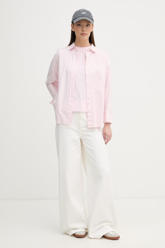 Calvin Klein Jeans majica ženska od pamuka LV047C811G roza SS26