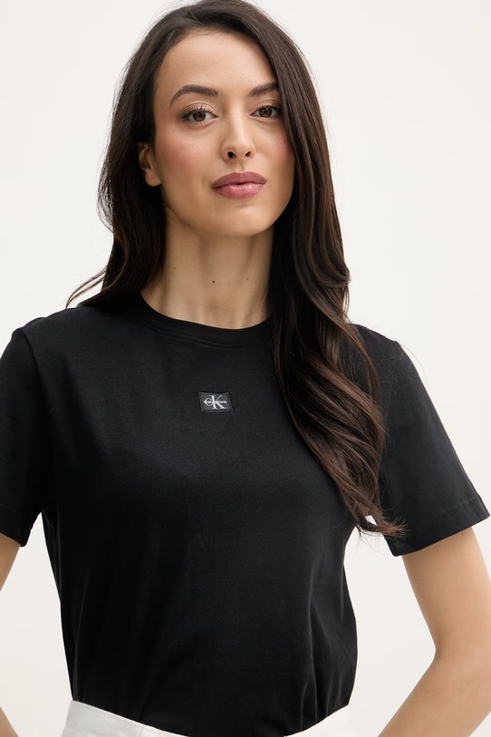 Calvin Klein Jeans tričko dámske bavlnené čierna LV047F227G